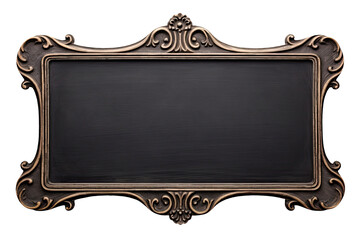 Poster - Empty vintage blackboard isolated on transparent background