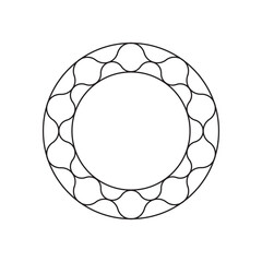 circle frame with line style 2