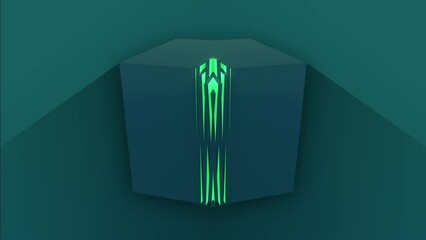 Poster - Background with loop animation of symmetrical pattern. 3d rendering