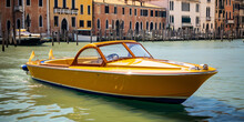 A Water Taxi In Venice A Boat