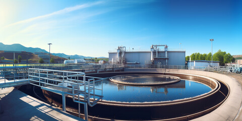 leachate treatment station that treats wastewater