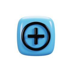 Fototapete - Add new icon on 3d rendering. User interface icon concept