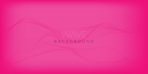 Wall Mural - Smoky lines vector. Abstract pink smooth wave on a pink background. Waves background. Design element. Line vector illustration.