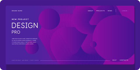 Poster - Template for the design and placement of text. Modern stylish graphics with geometric shapes. A page for the Internet.