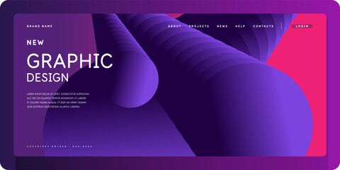 Poster - A template to use in your design. A composition of geometric shapes. Graphic elements for design and creativity.