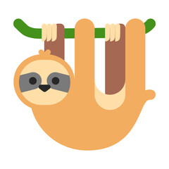 Wall Mural - Sloth - Vector Emoji
