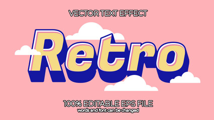 Poster - old school Retro editable text effect style, EPS editable text effect