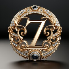 Sticker - Luxury logo detailed with a double capital 