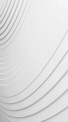 Wall Mural - White wall with curved design on it's side. Vertical looped animation.