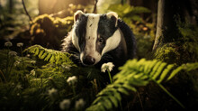 Badger In European Forest Generative AI