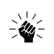 Empowerment icon. Simple solid style. Hand fist, empower, strength, courage, strong, power concept. Glyph vector illustration isolated on white background. EPS 10.