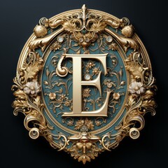 Poster - Luxury logo detailed with a double capital 