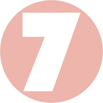 Number 7 Svg Vector Round Circle