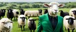Distinguish yourself. Sheep in business suit. Highly detailed and realistic illustration