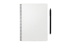 Blank Notebook Isolated On White Background
