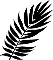Poster - Tropical vibes immersed in palm leaf silhouettes. A mesmerizing, transparent vector image capturing the essence of lush greenery. Generative AI