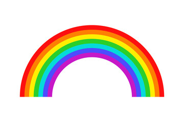 Wall Mural - Flat rainbow isolated PNG