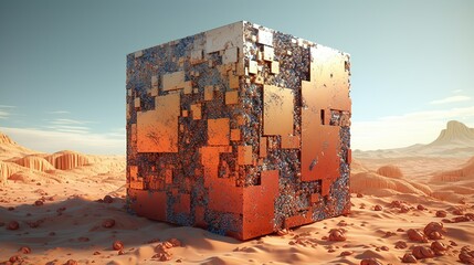 Wall Mural - big data cube