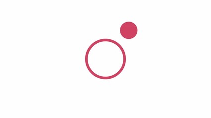 Poster - Dot rotating around blank circle 2D element animation. Point spinning around empty round flat ui element cartoon 4K video, transparent alpha channel. Go around animated loader on white background