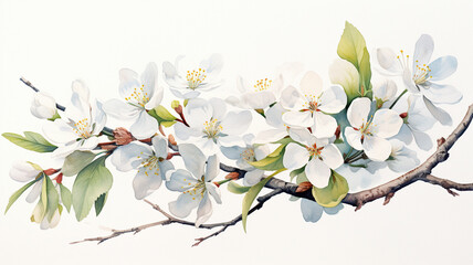 Wall Mural - cherry blossoms with flowers