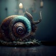 surreal snail with massive tentacles immersive details cinematic scary 