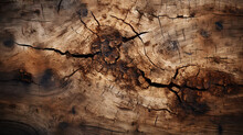 Charred Wood Bark Light Brown Texture. Detailed Macro Close-up View Of Tree Burned Cork Background. Generative AI