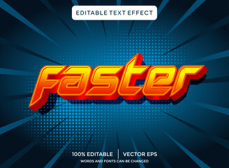 Poster - faster 3D text effect template