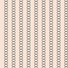 Poster - Abstract minimal vintage seamless pattern with vertical chains on a beige background. Trendy geometric print