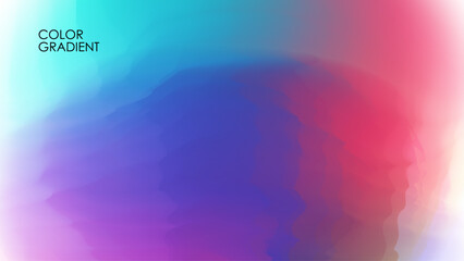Poster - Color Smoke Banner. Abstract background with vibrant colored gradient flowing waves for creative graphic design. Vector illustration.	