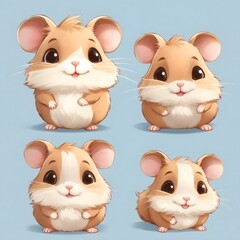 Hamster illustration AI Generative