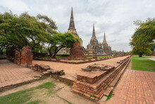 Asia Thailand Ayutthaya Historical Park. Image Of Pagoda In Ayuthaya, Thailand.