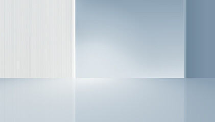 Poster - White atmosphere simple artificial space scene