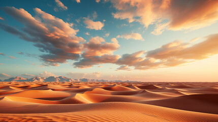 Canvas Print - beautiful dune in golden light