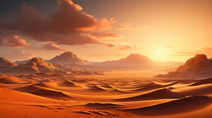 Canvas Print - beautiful dune in golden light