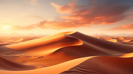 Canvas Print - beautiful dune in golden light