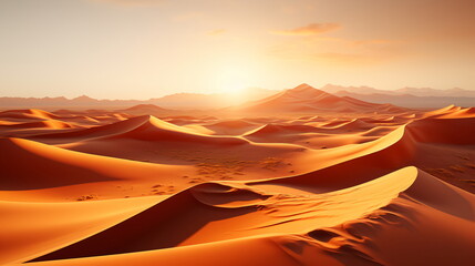 Canvas Print - beautiful dune in golden light