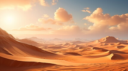 Canvas Print - beautiful dune in golden light