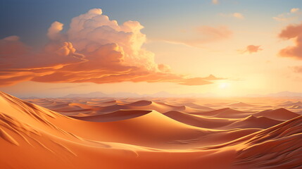 Canvas Print - beautiful dune in golden light