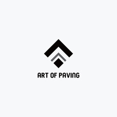 Poster - Art of paving logo.Vector logo on which an abstract image.