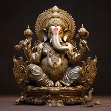 Happy Ganesha Chaturthi Day, Cute 3D Ganesha Figurine