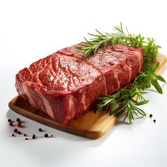 Wall Mural - A perfect raw steak, on a clear background