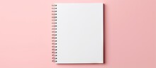 Multiple notebooks arranged flat on a isolated pastel background Copy space