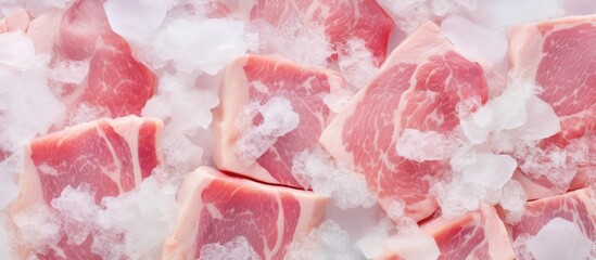 Fototapete - Shabus pork isolated pastel background Copy space