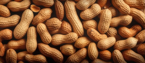 Aufkleber - background of peanuts isolated pastel background Copy space
