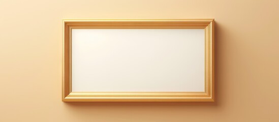 Aufkleber - There is a picture frame in the studio isolated pastel background Copy space