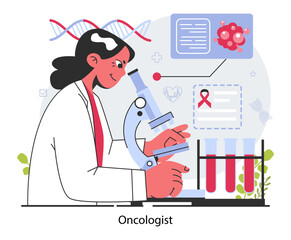 Wall Mural - Oncologist. Cancer disease, oncology modern diagnostic and treatment