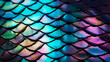  Colorful, holographic, neon, rainbow reptile skin pattern
