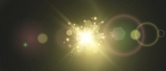 Wall Mural - 	
Vector transparent sunlight special lens flare light effect. Bright beautiful star. Light from the rays.	
