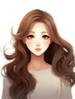 © paisorn - Cartoon beautiful woman with long golden hair
