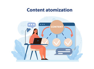 Poster - Content automation. Digital promotion. SMM, website or brand advertisement